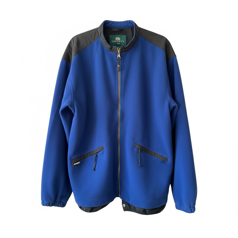 Men's Blue and Black Windbreaker Jacket